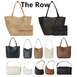 1 Sacs à bandoulière de créateurs The Row Park The Tote Womens Demi-Lune Seau à aisselle Luxurys Sac à main Boutique Boîte à lunch Mommy Man Pochette à bandoulière en cuir