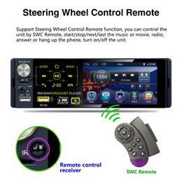 1 DIN 4.1 inch Touch HD Capacitive Screen Car Radio Stereo MP5 Player Audio Music RDS USB/SD P5130 met microfoon