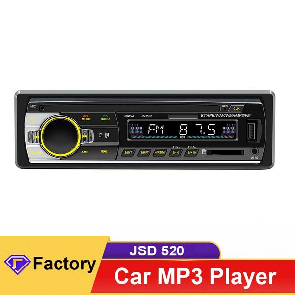 1 reproductor de MP3 DIN para coche, transmisor de Radio Bluetooth, teléfono móvil, manos libres, USB/SD, estéreo, Multimedia en el tablero, entrada auxiliar