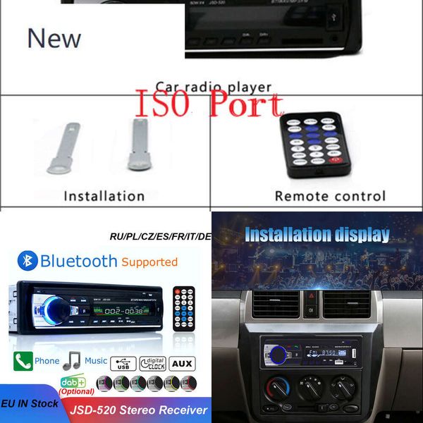 1 DIN ACRO RADIO RACKER Recorder 12V IN-DASH FM STÉRÉO Récepteur USB AUX ENTRÉE MULTIMÉDIA MP3 BLUETOOTH AUTORADIO