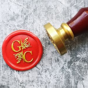 1 doe -het -zelf aanpassen dubbele naam 2 initialen Gepersonaliseerde letter StampSealing Wedding Wax Seal Stamp Custom uitnodigingen LOP 220627