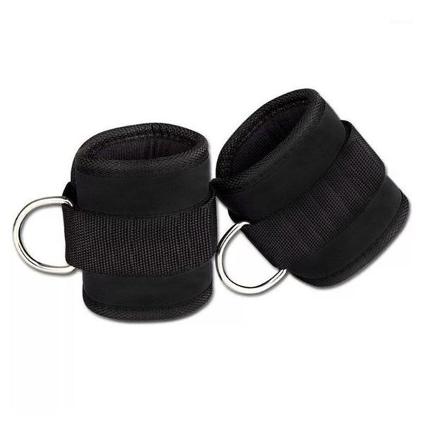 Soporte de tobillo 1 Correas de correa de hebilla D de doble bucle Neopreno para cable Pierna Acolchada Puños al aire libre Máquinas de entrenamiento físico K5Z61