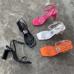 1 Chaussures européennes d'été et de style américain minces à talon haut pour femmes Sandales sexy zapatos muje 25e sals
