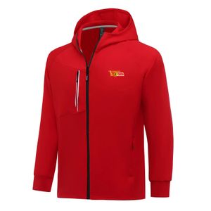 FC Union Berlin Hommes Vestes Automne manteau chaud loisirs en plein air jogging sweat à capuche Fermeture éclair complète à manches longues Veste de sport décontractée