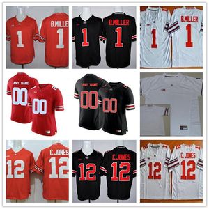 1 Football College Jerseys Ohio Jersey State Buckeyes Dixon Okudah 12 Skalitzky 69 Matthew Burrell 18 Jonathon Cooper White Red Black Mens W