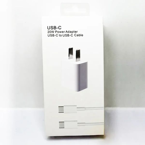1 Hao 2 in 1 Set 20W PD Type C Kit de chargeur USB Câble USB-C Câble de charge rapide Adaptateur Plug