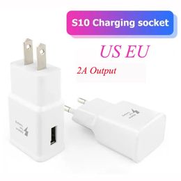 1 HAO Envío gratis a Home Adaptativo Cargo rápido Cargador de pared USB Quick Full 5V 2A Adaptador US Eu Plug para Samsung Galaxy S20 S10 S9 S8 S6 Nota 10