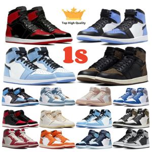 Yellow Ochre 1S High OG Denim 2024 Basketbalschoenen 1S 85 Georgetown Heritage Dark Marina Blue dames 1 Sneakers Trainer Sportschoenen met doos maat eur 36-47