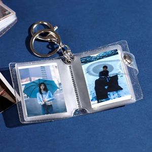 1 inch 2 inch klein fotoalbum Mini -foto's Verzamel boek Creative Card Holder met sleutelhanger Instax Card Bag fotokard Holder voor mini -fotoboek