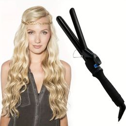 Rizador de cabello de 1 pulgada con LCD Digital Display Curler para mujeres Turmalina Cerámica Rollera Rotante Rotante Rotante Rotario Herramienta de peatillo de calefacción rápida