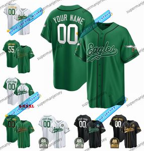 1 Jalen Hurts 62 Jason Kelce Eagles Baseball Jerseys 11 AJ Brown Nolan Devonta Smith Dandre Swift Jalen Carter Brandon Graham Haason Reddick Lane Johnson2024