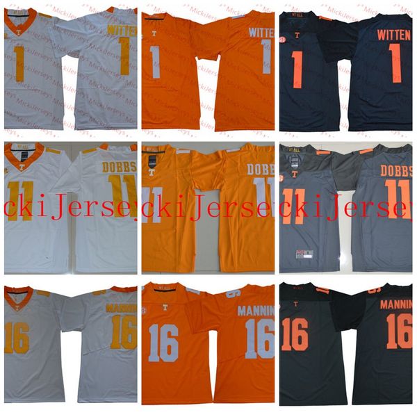 1 Jason Witten Jersey 11 Joshua Dobbs 16 Peyton Manning Jersey Stitched Tennessee Volunteers 2022 NCAA Custom College Football Jerseys American CollegeFootball