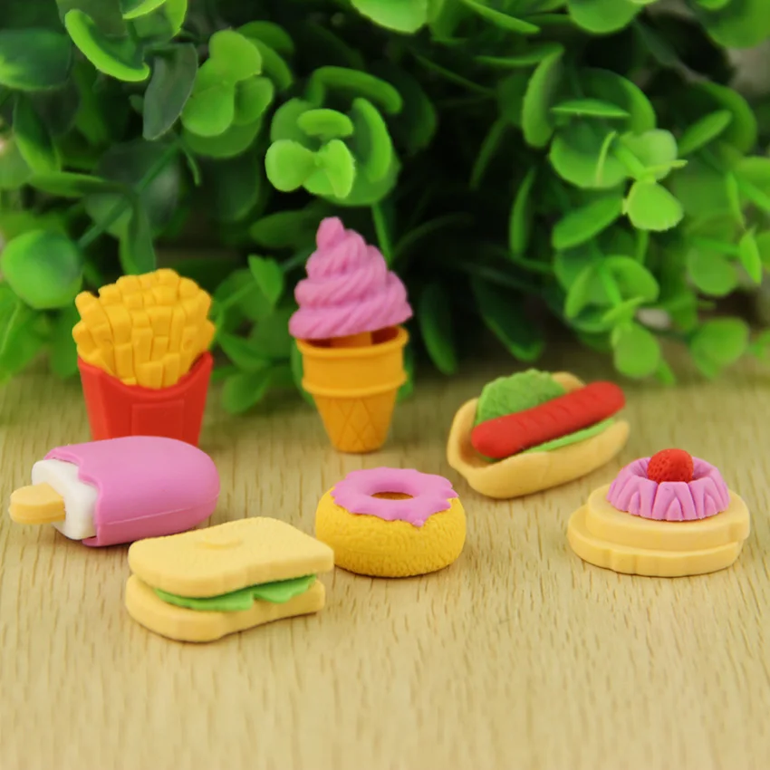 1 Lot Novelty Big Fruit Cuisine Shape Eraser Rubber Eraser Primary School Student Pris