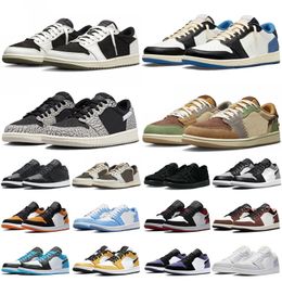 1 low 1s Zapatillas de baloncesto para hombre TS x Fragmento de oliva Black Cement Phantom Reverse Mocha Zion Williamson UNC Gym Red EE. UU. Hombres Mujeres Entrenadores Zapatillas deportivas