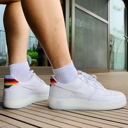 1 Low Be True CV0258 100 with WHITE MULTI COLOR WHITE berathable sports sneakers shoes women mens fashion trainers schoenen gH