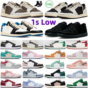 1 lage OG basketbalschoenen Men vrouwen 1S Black Phantom omgekeerde mocha zeil fragment voodoo panda ijs paasschaduw teen heren trainers sport sneakers