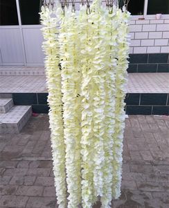 1 m chaque pcs artificielle blanc Cattleya orchidées cordes mariage fleur de soie arrangement floral accessoires de mariage en gros 100 pcs/lot