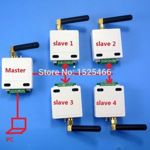 Freeshipping 1 Master 4 Slave 433m Draadloze RS485 Bus RF Seriële Port UART Transceiver Module DTU voor PTZ Camera PLC MODBUS RTU LED-regelaar