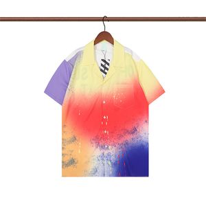 1 Men Designer Shirts Summer Shoort Sleeve Casual Shirts Fashion Loose Polos Beach Style Ademend T -shirts T -shirts kleding Q34