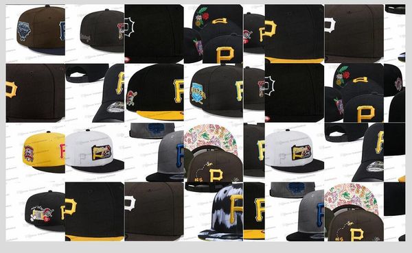 1 Baseball Snapback Chapeaux Classique Fleurs Noir Jaune Hip Hop 