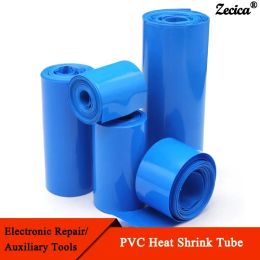 1 mètre Bleu 18650 Batterie Lipo PVC Pack de tubes thermiques 125 mm ~ 625 mm de largeur Film isolé enveloppe lithium Câble Câble Bleu