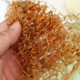 1 mètre Extensions de cheveux bouclés à vis de haute qualité pour toutes les poupées perruques de cheveux bricolage résistants à la chaleur Fibre thermes accessoires