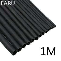 1 meter/perceel 2: 1 zwart 1 2 3 5 6 8 10 mm Diameter Krimp verwarmingsshrinkslang buis Tube Sleeving Wikkel Draad Verkoop DIY -connectorreparatie