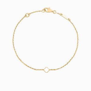 1 Mini Flower Van Clover Charm Gold vergulde Diamond Bangle armband voor vrouwen Men Chain Fashion Jewelry Woman Party Love Gift