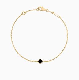 1 mini notif Van Clover Pulseras de cuatro hojas Joyas de lujo de 18 km brazalete de oro para mujeres Men Silver Chain Elegant Jewelery Gift 12 Colors Zida Obe7