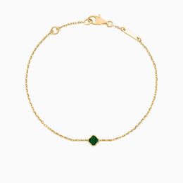 1 Mini Notif Van Clover Bracelets Four Leaf Jewelry Gold Bangle Bracelet For Women Men Sier Chain Elegant Jewellery Gift 12 Couleurs