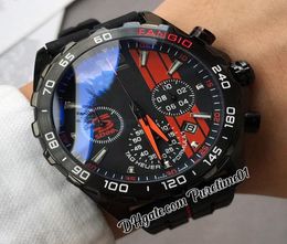 1 Miyota Quartz Chronograph Mens Watch Ayrton Senna Edition PVD ACIER BLACK CABLE STOWATCH RED Rubber Watches 3 Styles PureTime01 Z160A11916646