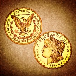 Moneda de oro de dólar Morgan de 1 oz Libertad estadounidense Águila americana Barra de oro Lingotes Regalo empresarial Arte coleccionable