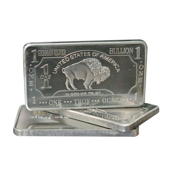 1 oz One Troy Once USA American Buffalo 999 Fina bar de lingotes de plata alemán 20527333