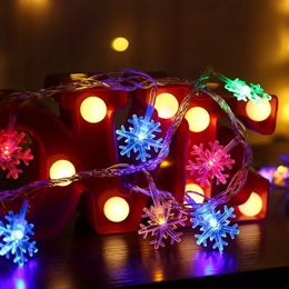1 paquete de luces de cortina de copo de nieve LED de colores coloridos, luces de cadena de cortina de Navidad románticas, luces de cadena de hadas para fiesta de bodas, luces de cadena de dormitorio de jardín en casa