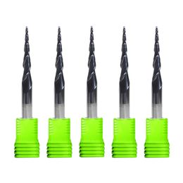 1 Pack HRC55 D3.175 D4 D8 D8 D10 D12 2F Tapsapered Ball Neus End Mill Carbide Coated Tapered CNC Frees Cutter