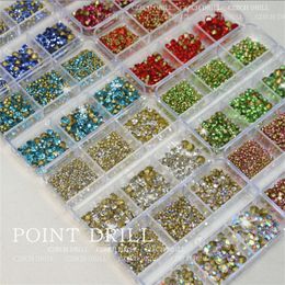 1 Pack Mix Opal Crystal Nail Art Steentjes 3d Charm Glas Plaksteen Niet Hotfix DIY Nail Sieraden Sticker Decoraties voor Nagels