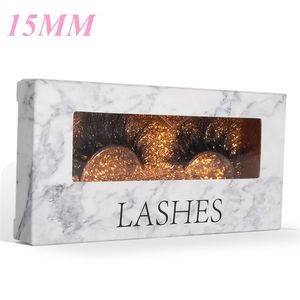 1 paire 16 styles 15mm 3D vison cils marque privée 100% vraie fourrure de vison à la main faux cils bande individuelle épais cils DHL