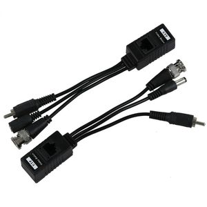 1 paar 3 in 1 plug BNC Male naar RJ45 Audio Video Power Balun Transceiver voor CCTV -camera