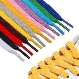 1 paire A Shoelaces Flat épaissis tissage Craft Off Black White Shoe Lacets Hightop Sneaker Shoelace Accessoires 25 Couleurs 240419