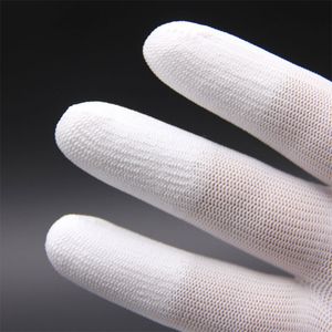 1 paar anti -statische ESD elektronische mannen vrouwen werkende handschoenen pu vinger pc antiskid voor tuin