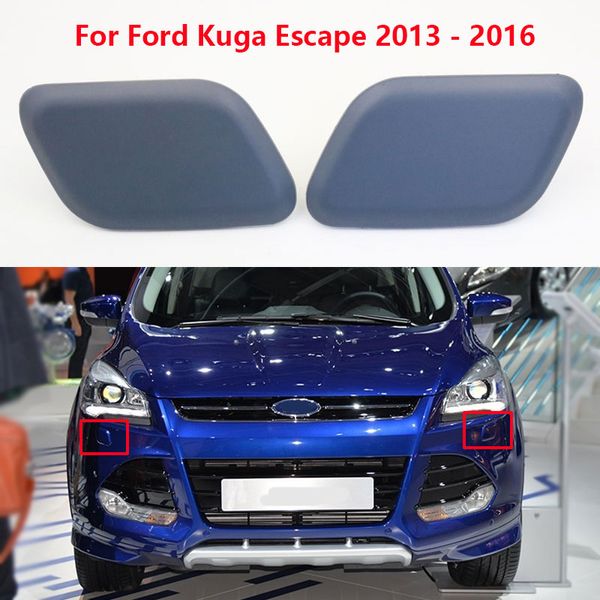 1 par de faros delanteros de coche, tapa de boquilla de pulverización para lavadora para Ford KUGA Escape 2013 2014 2015 2016 OEM DV45-13L019-AA