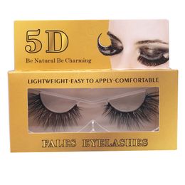 1 paire/boîte 5D Faux cils Cruely Free Natural Long Faux Mink Lash Full Strip Ultra Wispies False Eye Lashes