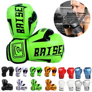 1 paire gants de boxe PU Leather MMA Fighting Kick Karate Muay Thai Training Workout pour les enfants adultes 231222