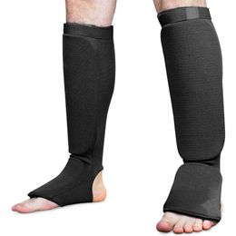 1 paire de protège-tibias de boxe coussinets de cou-de-pied protecteur de pied de cheville Kickboxing Muaythai entraînement soutien de jambe Protection équipement de renfort 231226