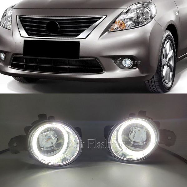 1 paire Car Angel Eye Fog Light pour Renault Master 3 / III 2010-2015 LED LEEN FOG LAMPE DE COURAN