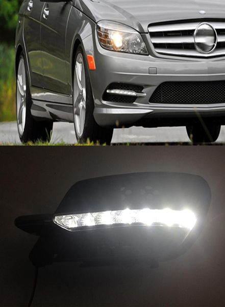 1 paire de voitures LED DRL Daytime Film Lights Driving Lamp Fog Light pour Mercedes Benz W204 CCLASS C300 AMG SPORT 2007 2009 2009 20103175064