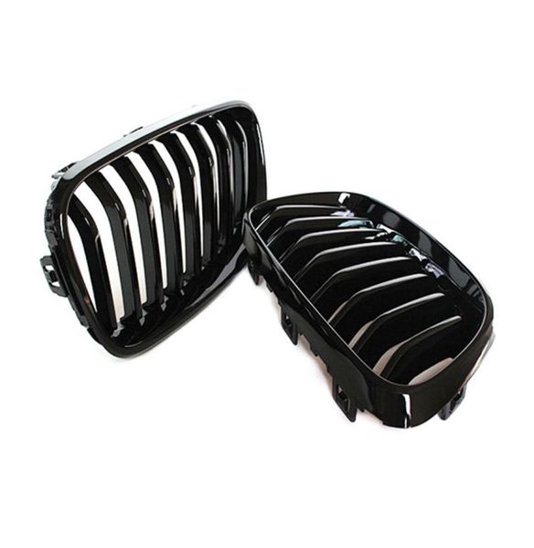 1 par de rejillas de repuesto negras de riñón para estilo de coche para 2 Series F22 F23 2014 ABS Racing Grilles3174075