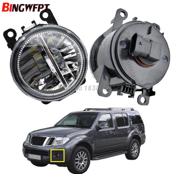 1 Par Car Styling LED Luz de Niebla Lámpara de Luz Diurna DRL 12 V Alta Potencia Para NISSAN Pathfinder R51 2005-2015