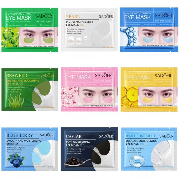 1 paire de patchs pour les yeux crème caviar cernes élimination des poches crème hydratante yeux masques feuille