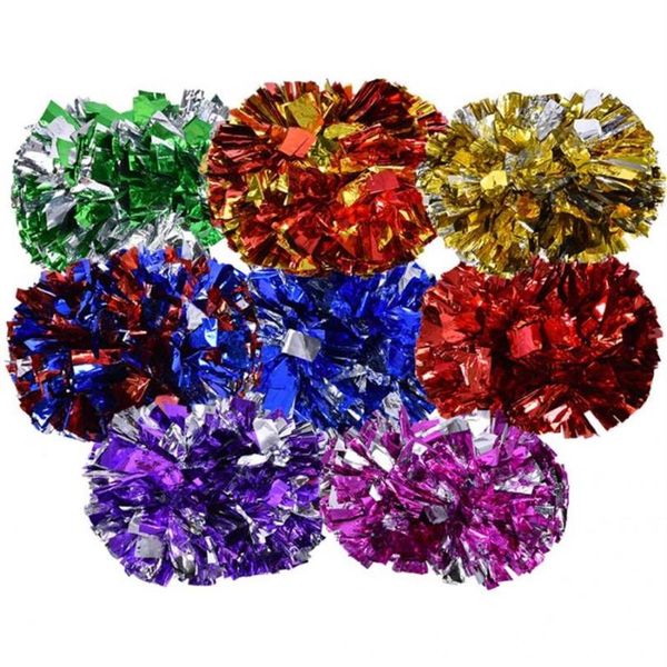 1 paire de bracelets de pom-pom girl, pompons de gymnastique colorés pour fête de danse, compétition sportive scolaire, équipement de loisirs 225D